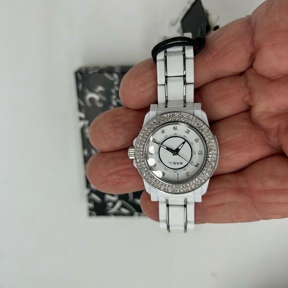Women’s Breil ceramic watch with  Crystal, Bezzel, and face NWT main image 5